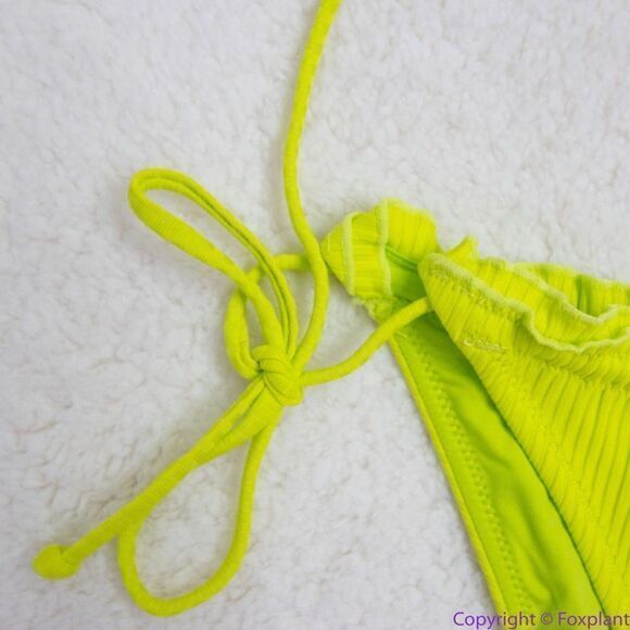 NEW Its Now Cool x free people the frill tri eco neon bikini bottom,‎ M - Picture 13 of 16